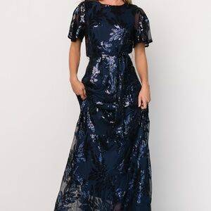 Baltic Born Muse Sequin Maxi Dress | Navy Size MM